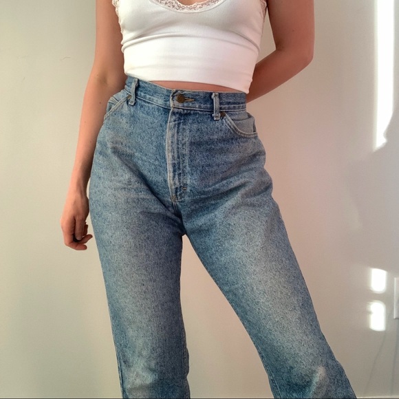 Vintage Lee High Rise Mom Jeans Tapered leg Large - Picture 2 of 4